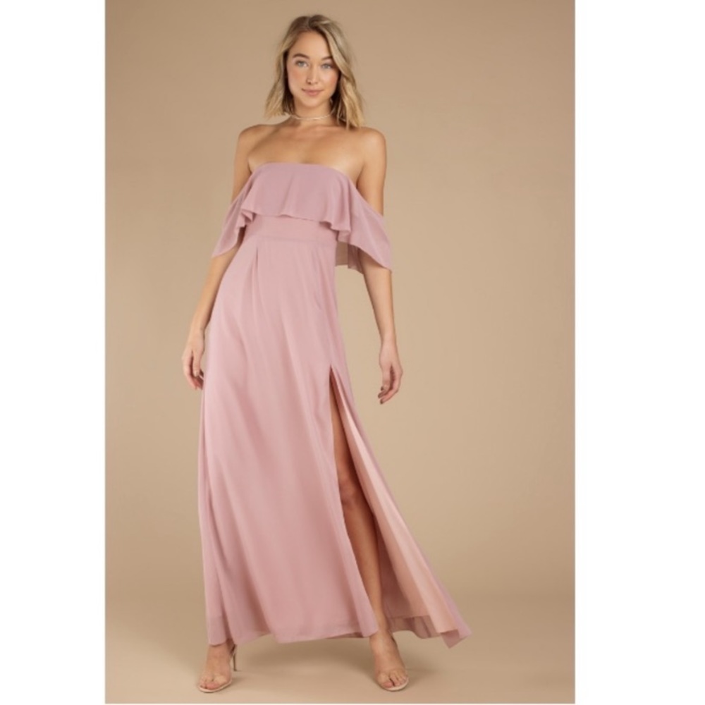 NWT Tobi Into You Mauve Ruffle Top Maxi Dress